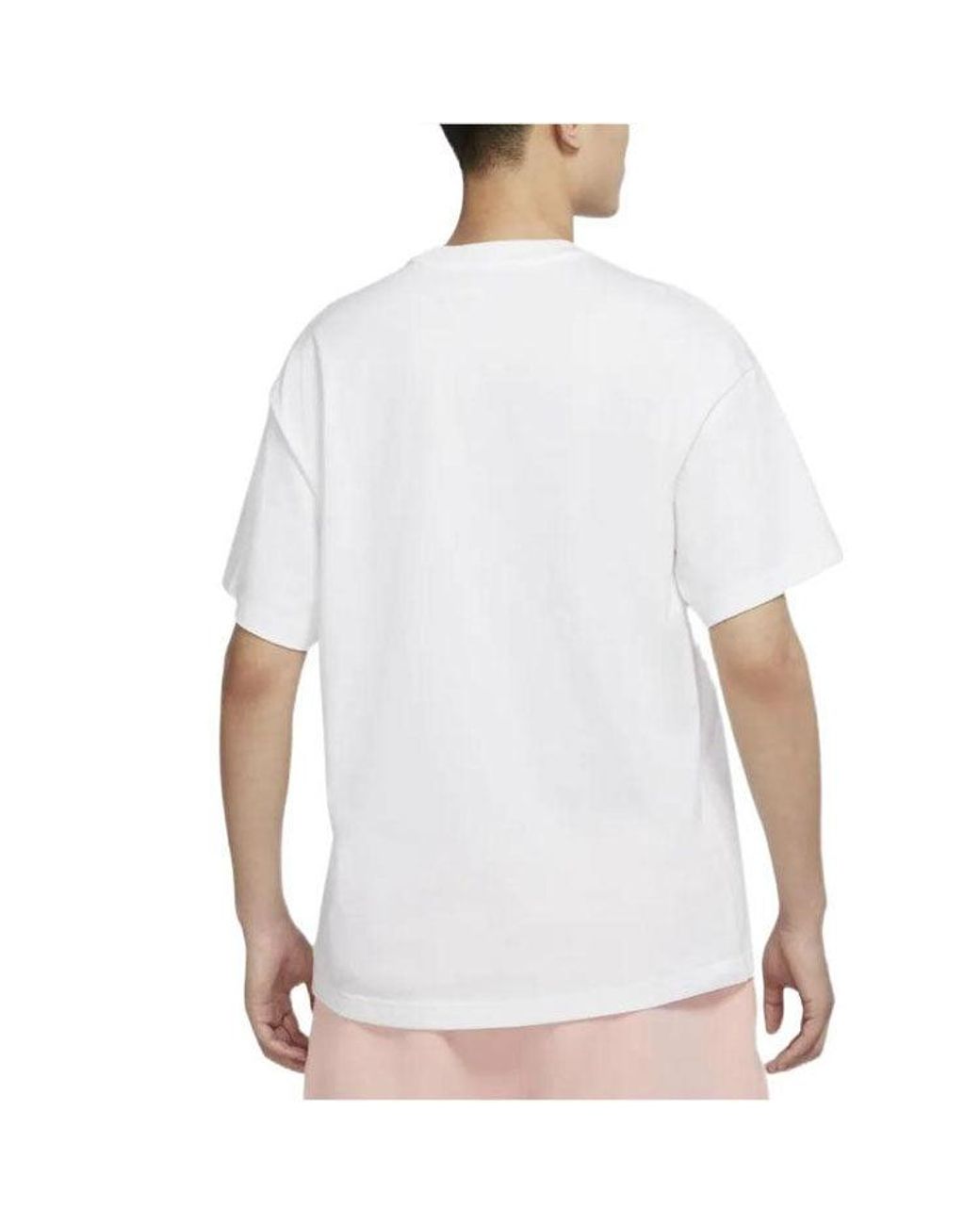 Nike White Eye Pattern Logo Printing Round Neck Casual Short Sleeve T-Shirt for men