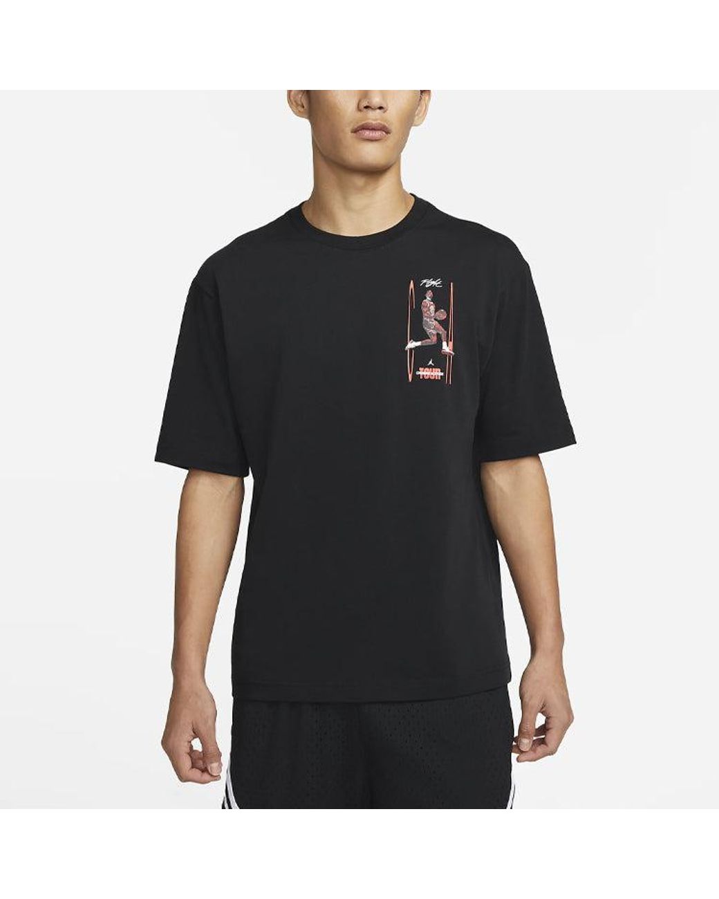 Nike Black Flight Heritage '85 Pattern Printing Short Sleeve for men