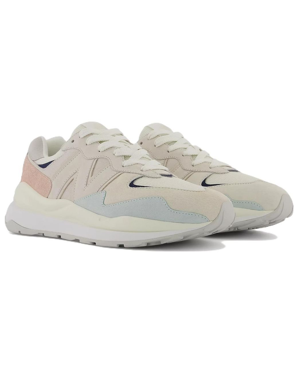 New Balance White 57/40 'Sea Salt Vintage Rose' for men