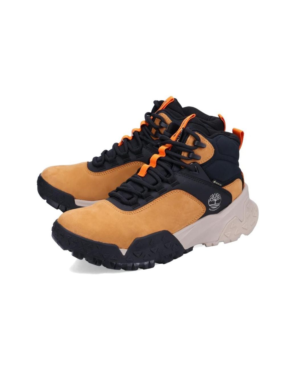 Timberland Blue Motion Scramble Mid Lace Up Hiking Boot With Gore-Tex Bootie 'Wheat Nubuck' for men