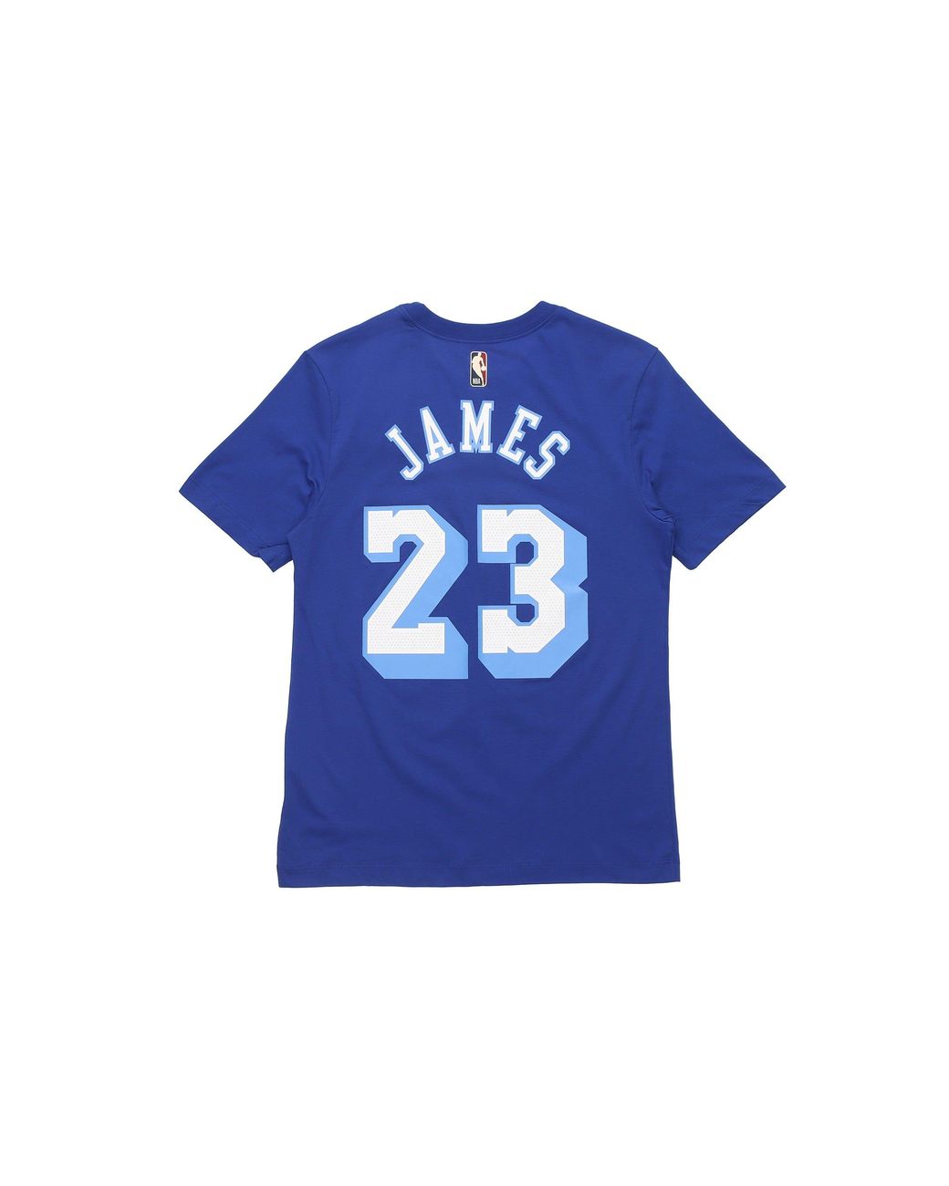 Nike Blue Classic Edition Los Angeles Lakers Lebron James No. 23 Basketball Round Neck Short Sleeve for men