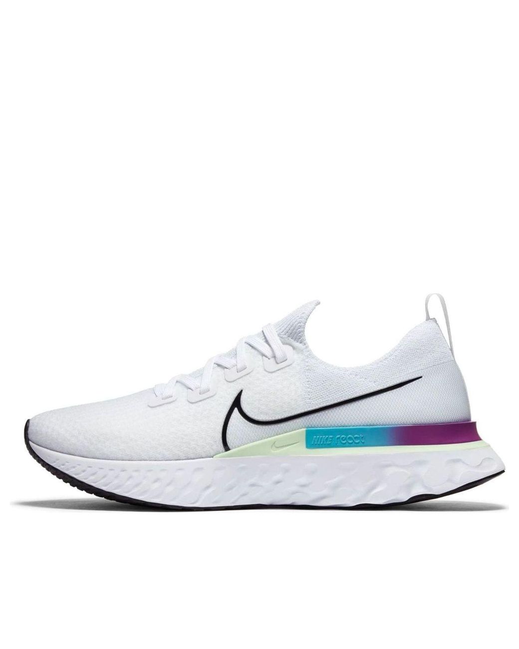 Nike White React Infinity Run Flyknit Vapor' for men