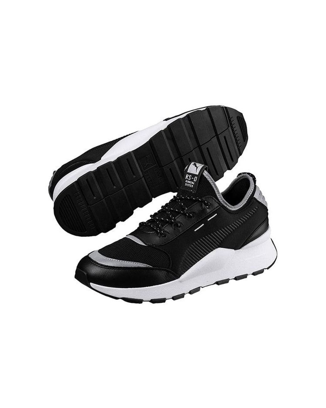 Puma rs-0 optic pop trainers black/silver hot sale