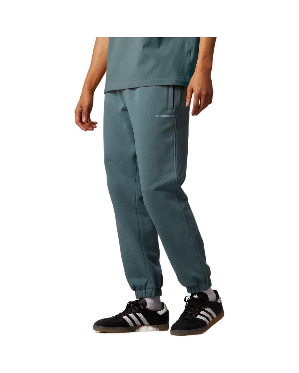 Adidas Blue Originals X Pharrell Williams Crossover Solid Color Lacing Bundle Feet Sports Pants for men
