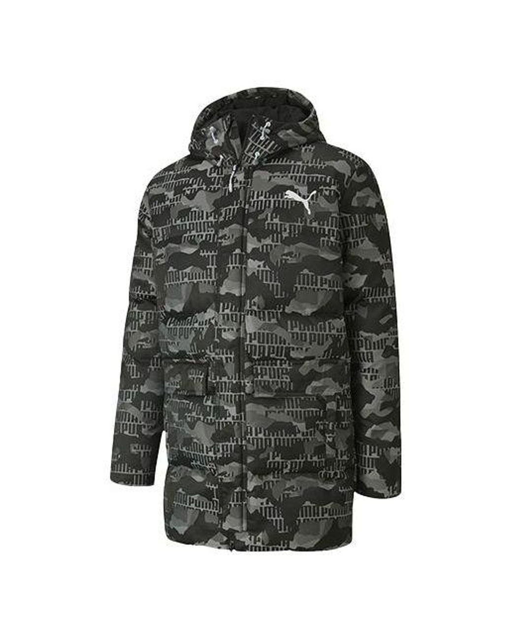 PUMA Black Camo Down Jacket for men