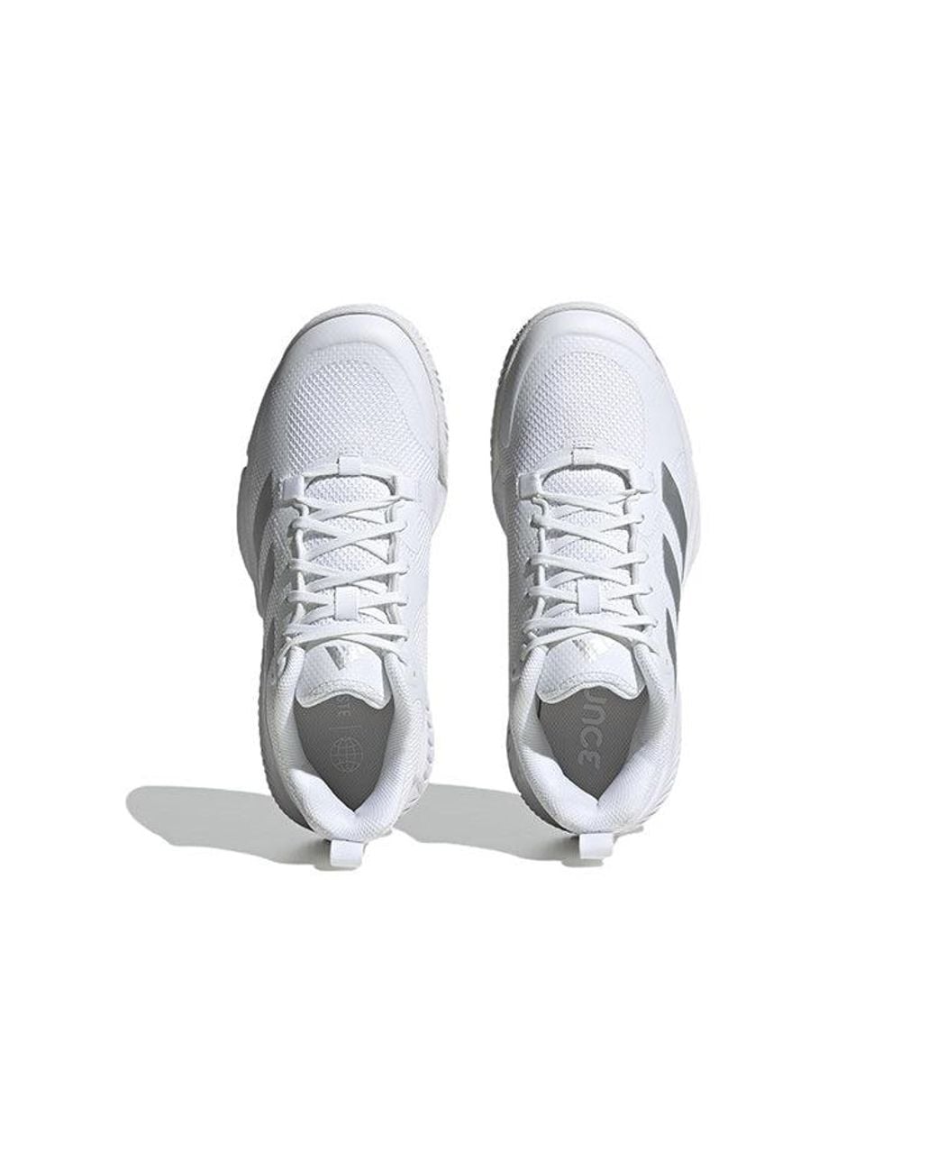 Adidas White Court Team Bounce 2.0 Shoes