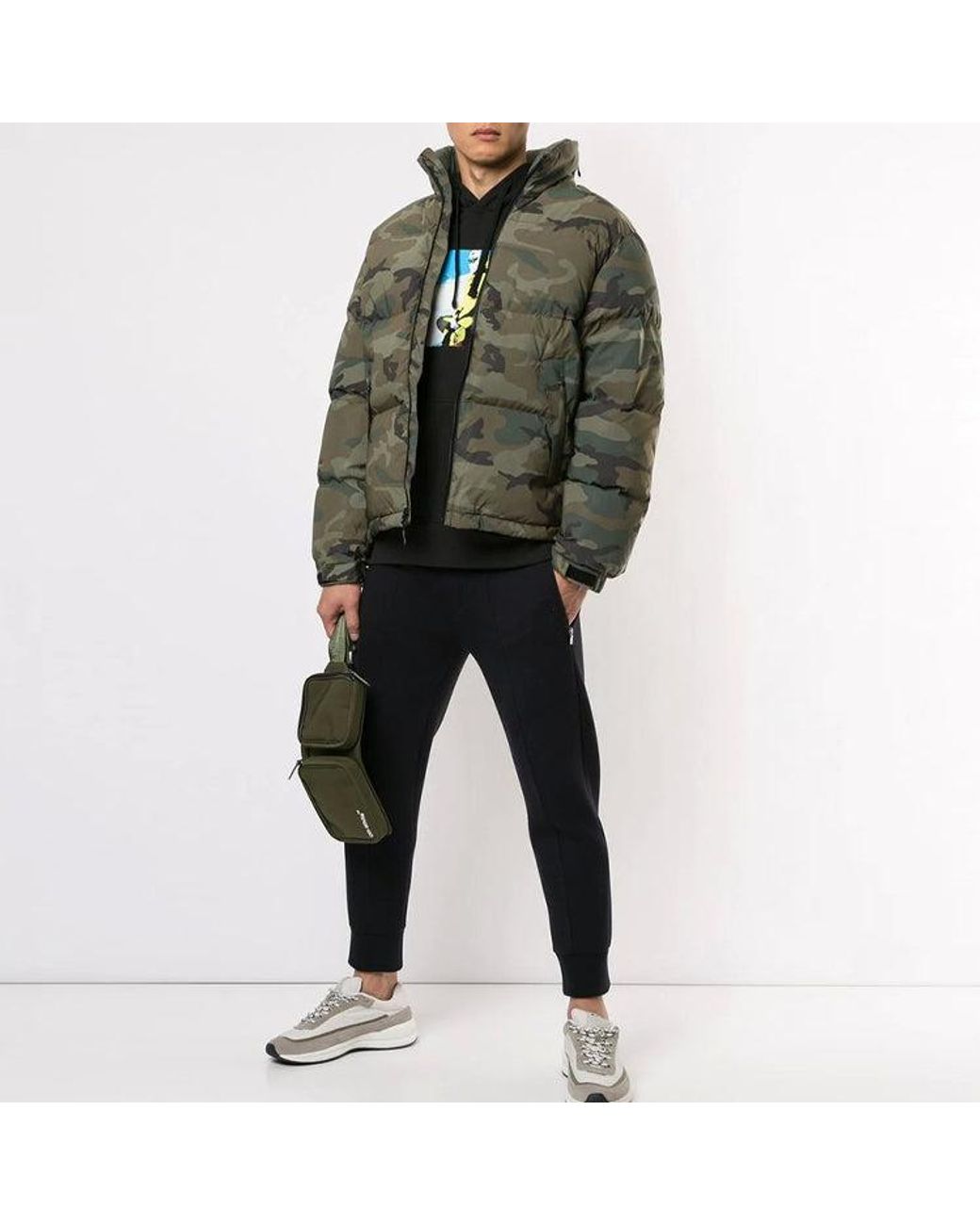 Supreme Fw18 Reflective Camo Woodland Down Jacket 'Olivegreen' for men