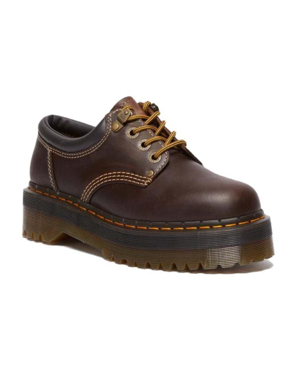 Dr. Martens 8053 Arc Crazy Horse Leather Platform Shoes 'Dark' in