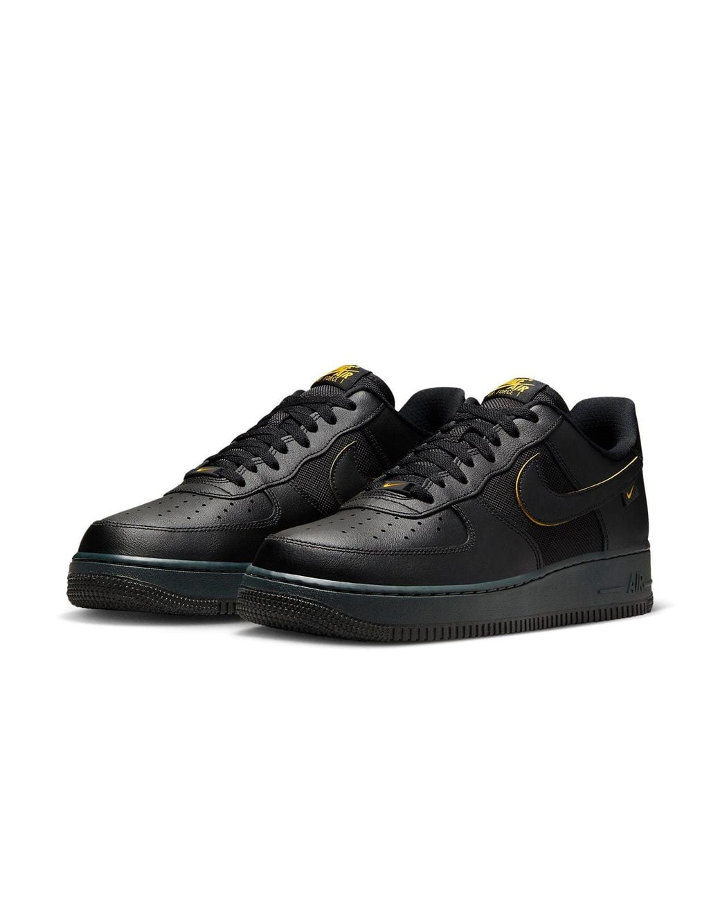 Nike Black Air Force 1 '07 University' for men