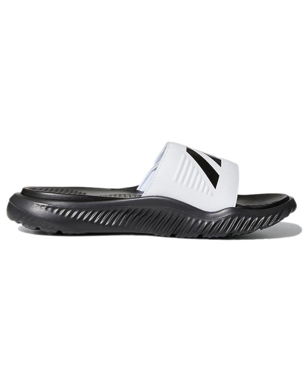 Adidas Black Alphabounce Slide for men