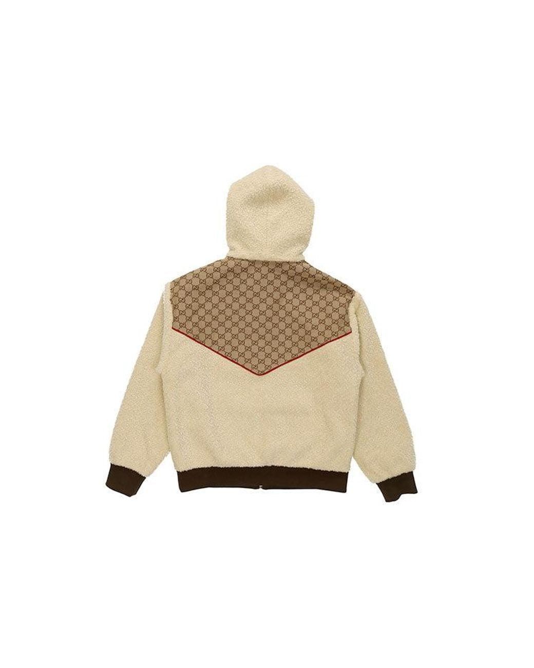 Gucci Natural The North Face X Gg Canvas Shearling Jacket for men