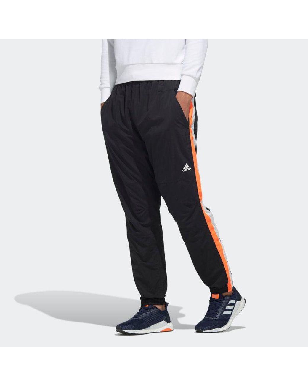 Adidas Black Mh Cb Pnt Woven Trousers for men