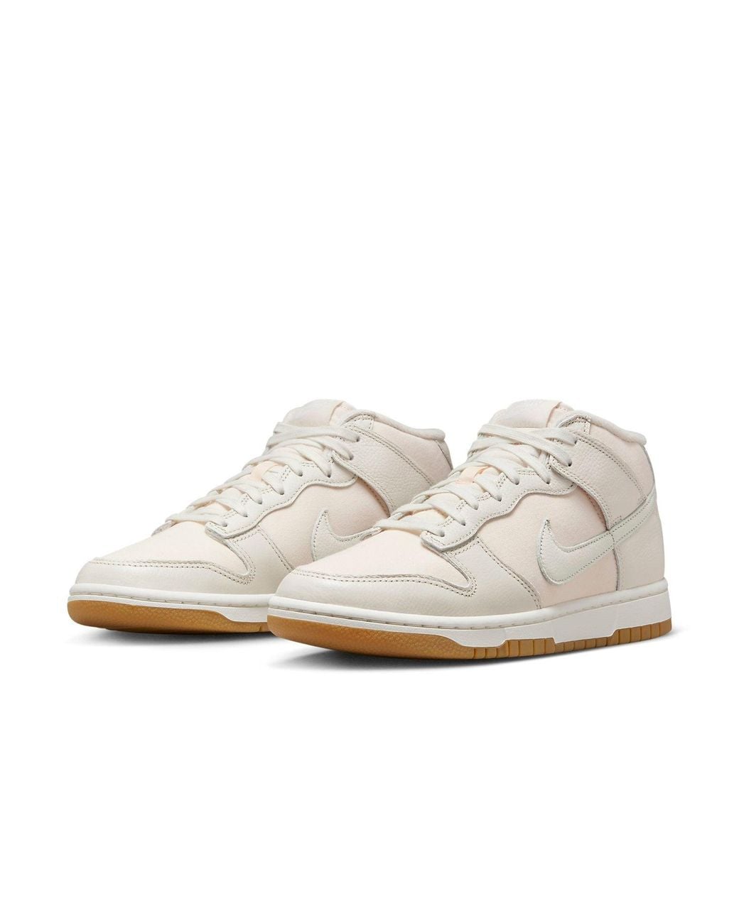 Nike White Dunk Mid 'Canvas Light Orewood Gum' for men