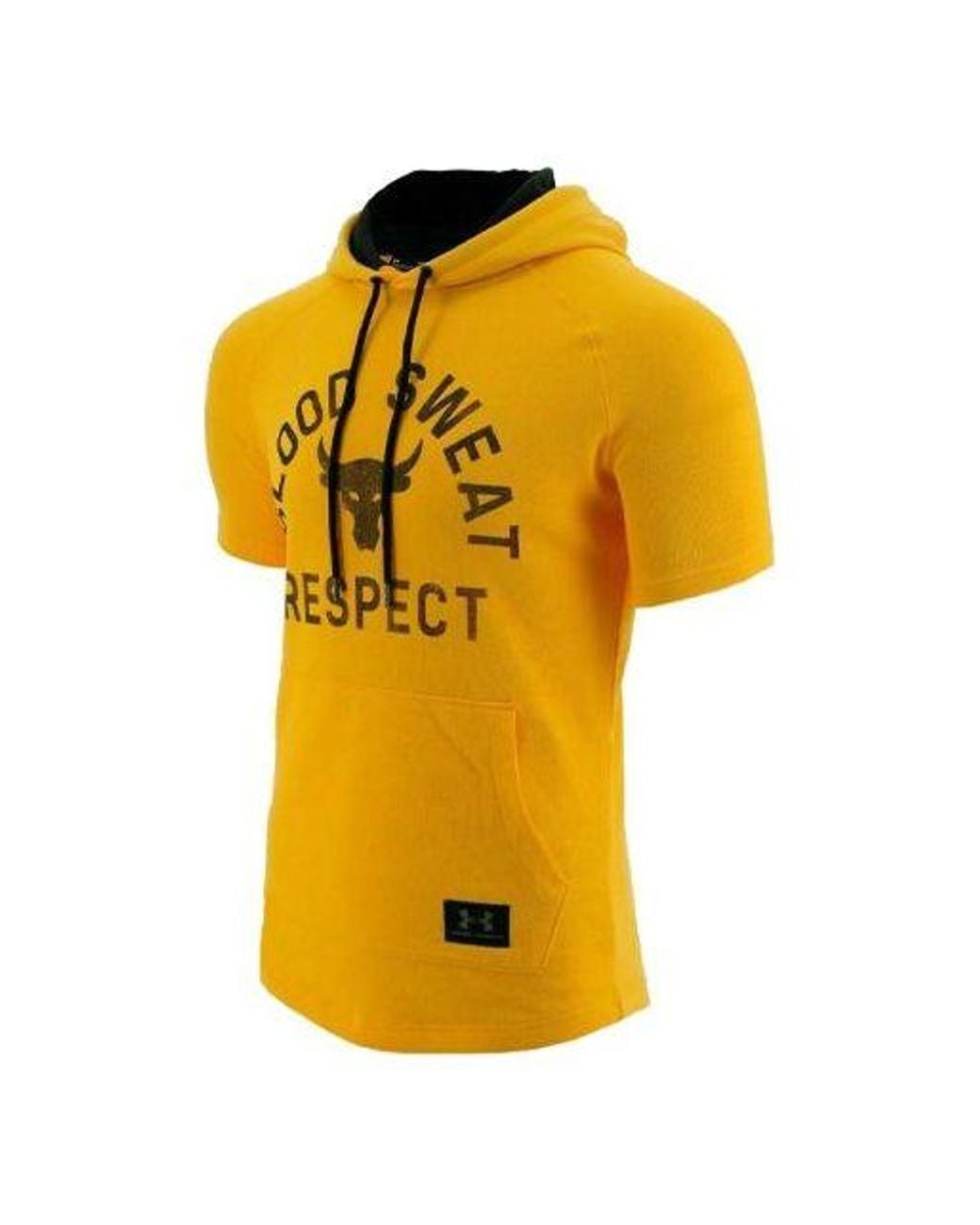 Under Armour Yellow Rock Sports Hooded Short Sleeve for men