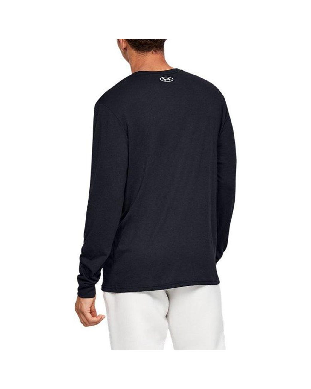Under Armour Blue Boxed Sportstyle Half Long-Sleeve T-Shirt for men