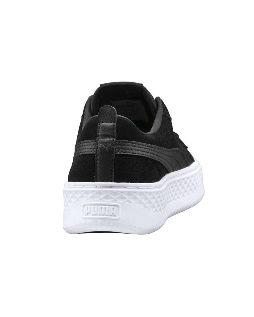 PUMA Black Smash Platform Suede Casual Board Shoes for men