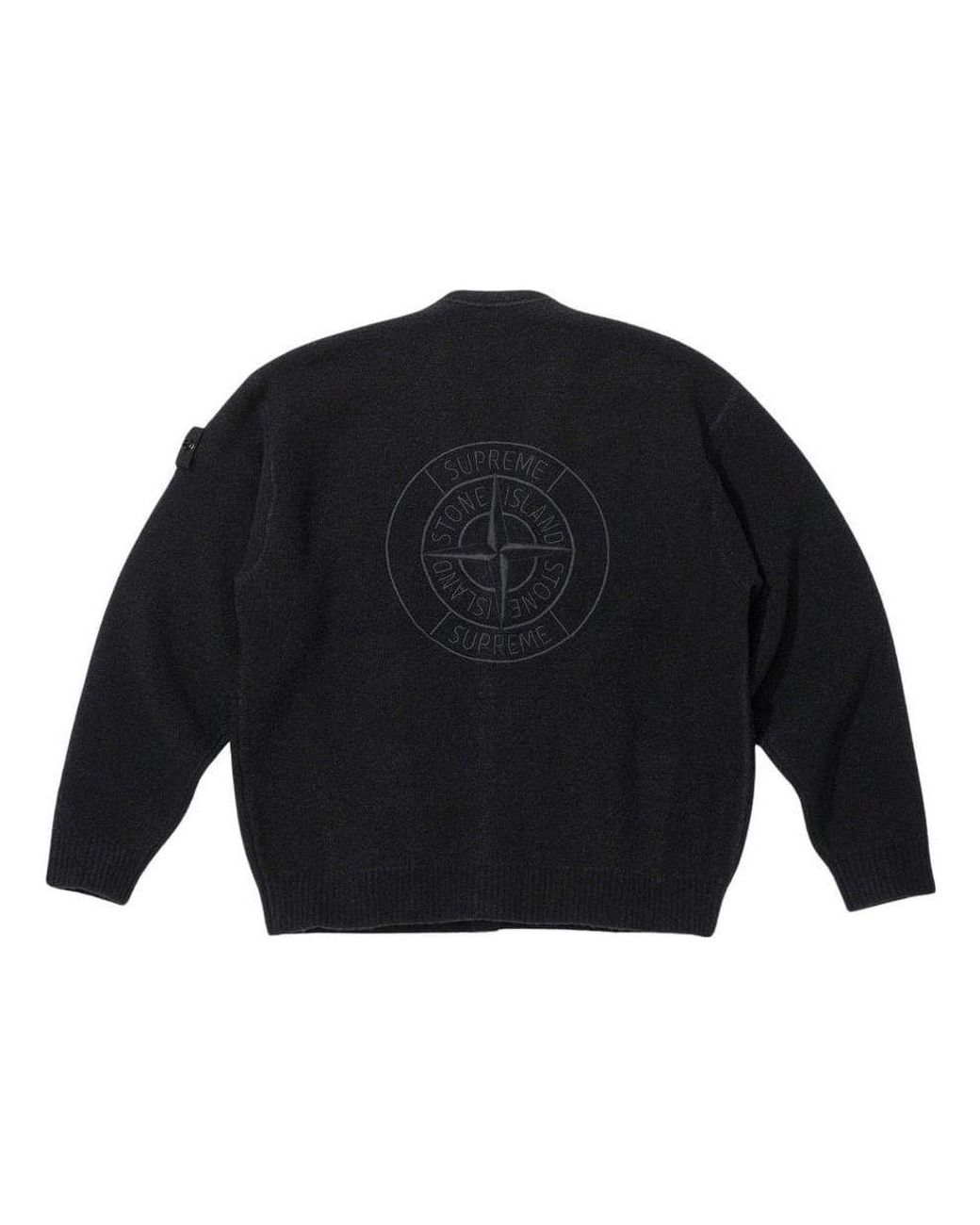 Supreme Blue X Stone Island Fw23 Week10 Boucle Cardigan Jacket for men