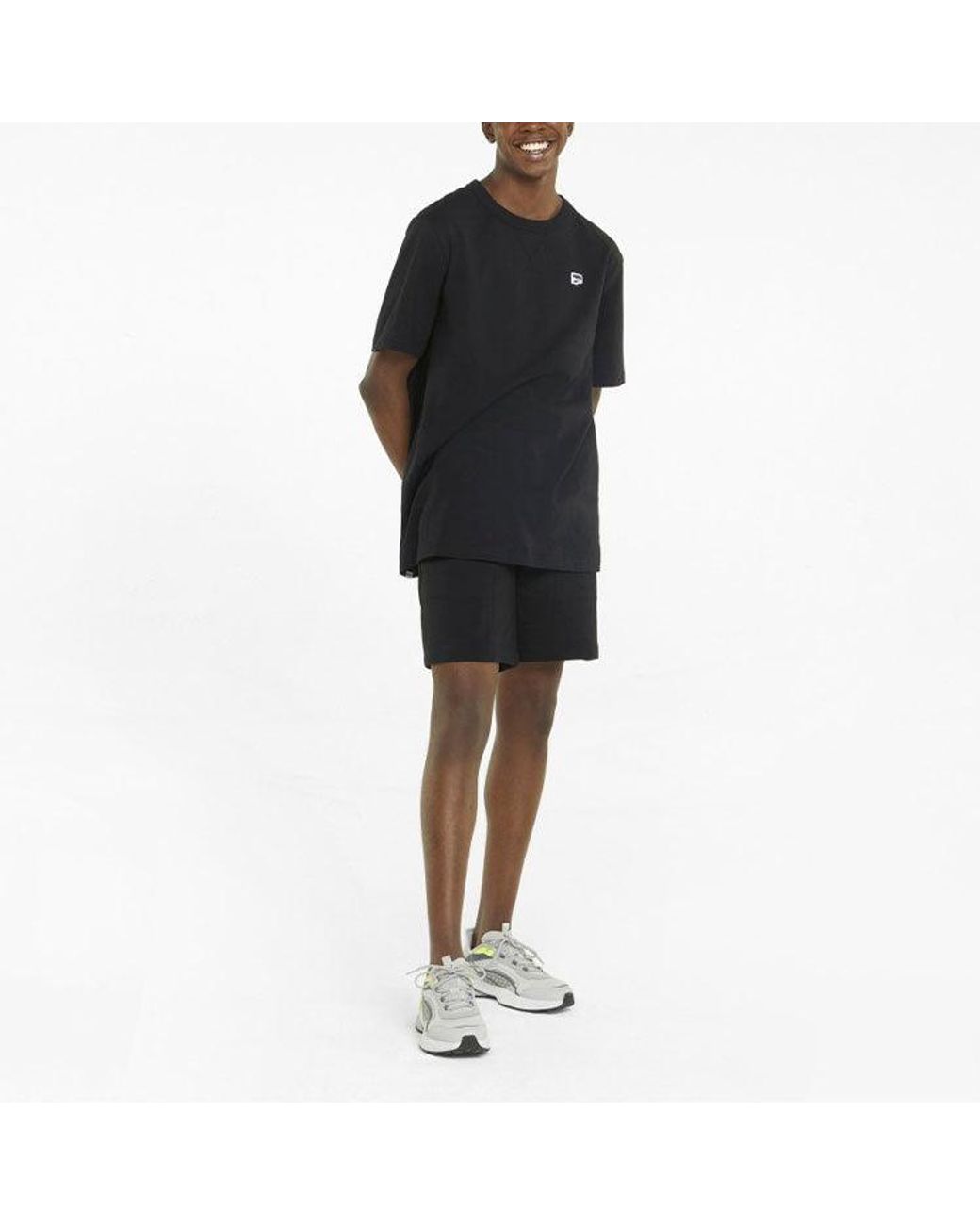 PUMA Black Small Logo Shorts for men