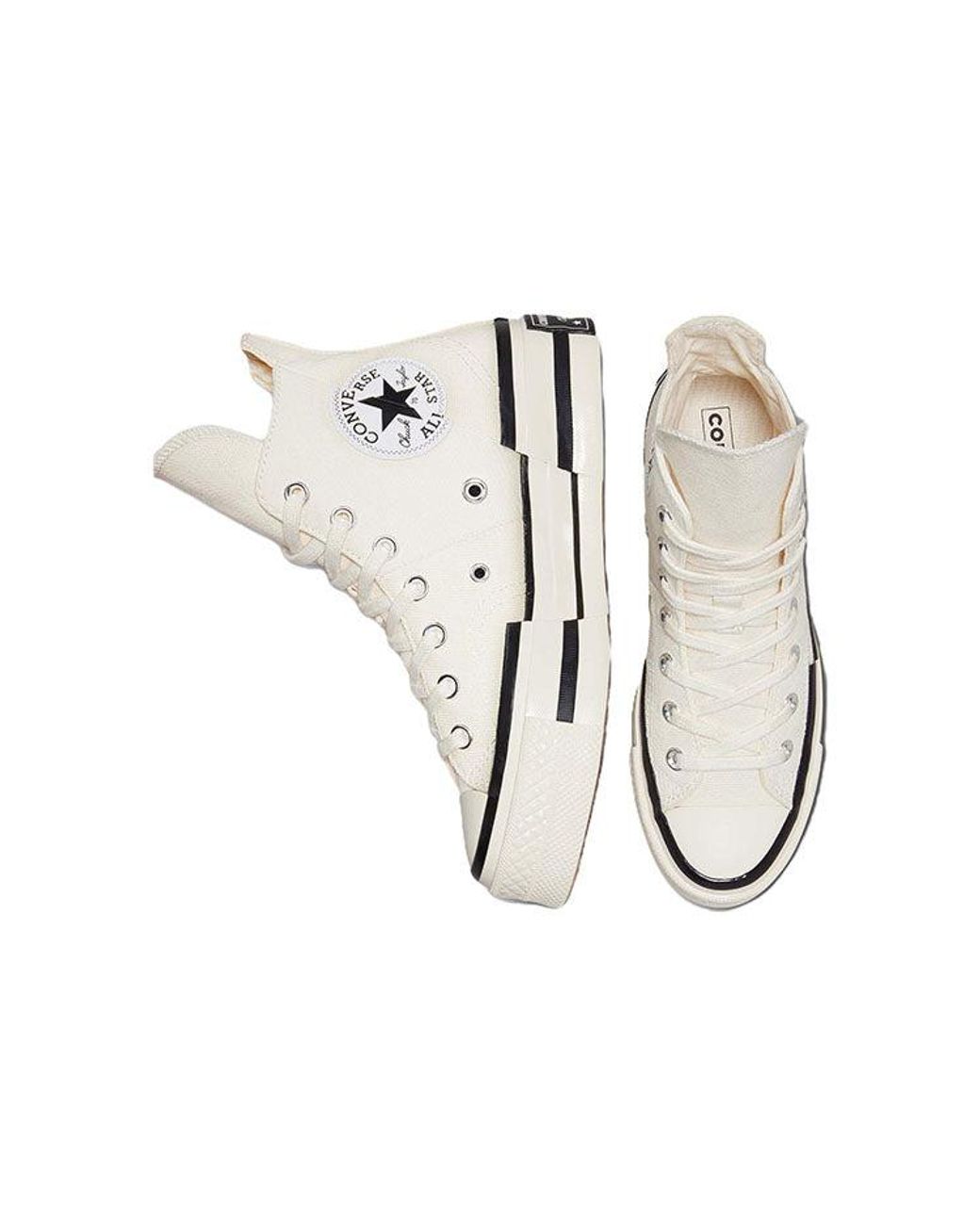 Converse White Chuck 70 Plus Split-panel Cotton-canvas High-top Trainers for men