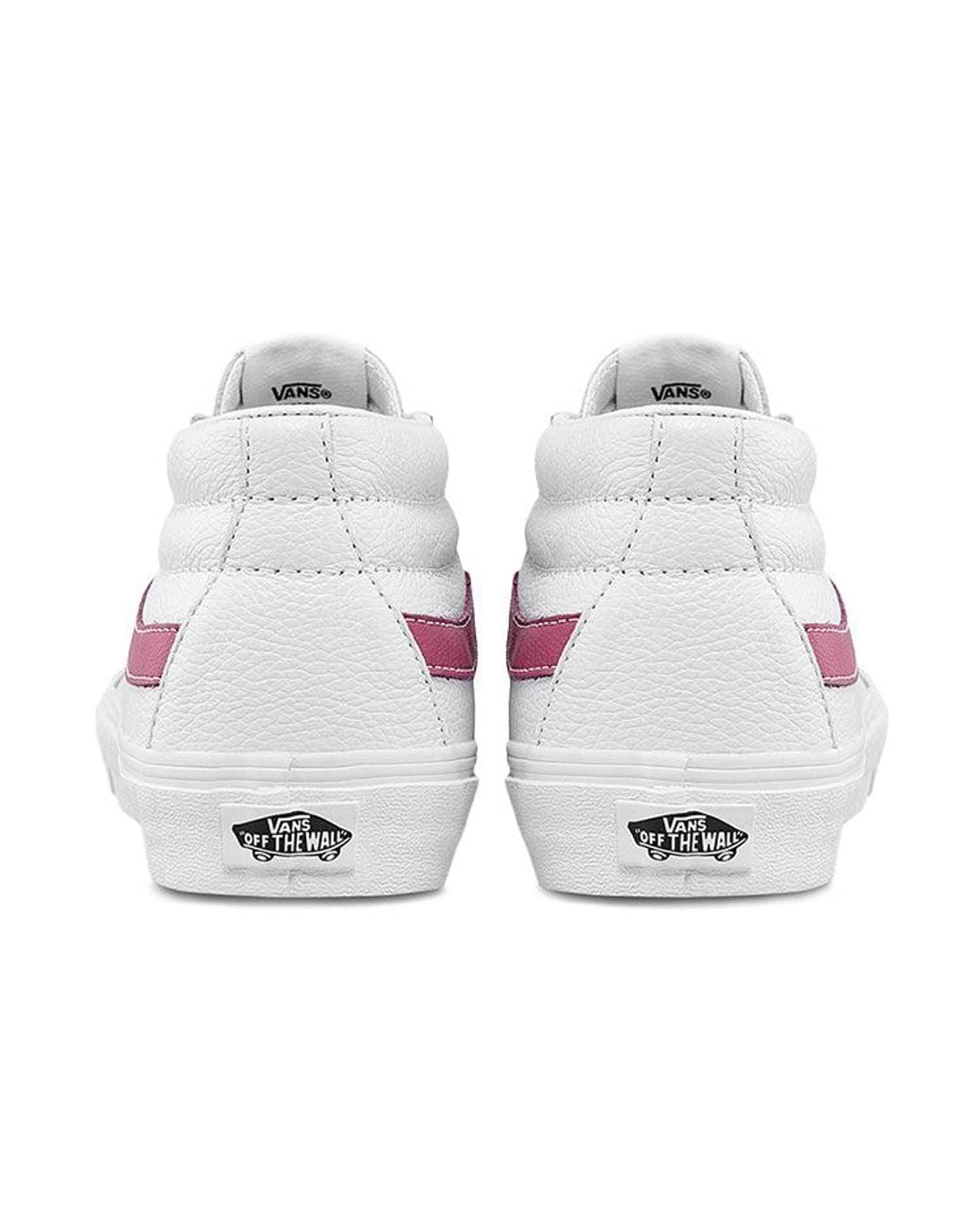 Vans White Sk8-Mid Mid-Top Sneakers