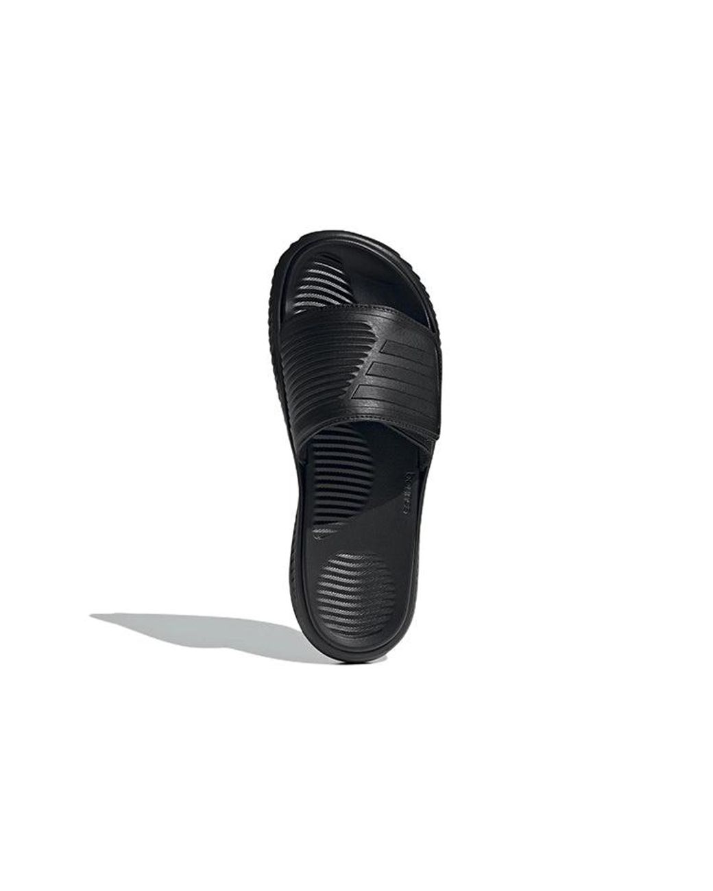 Adidas Black Alphabounce Slide 'Triple' for men