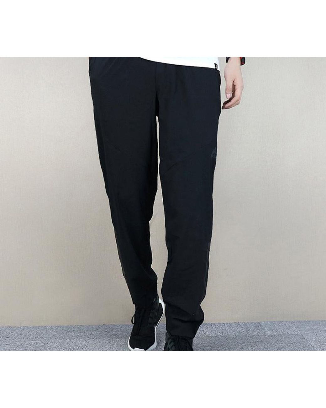 Adidas Black Sports Casual Woven Trousers for men
