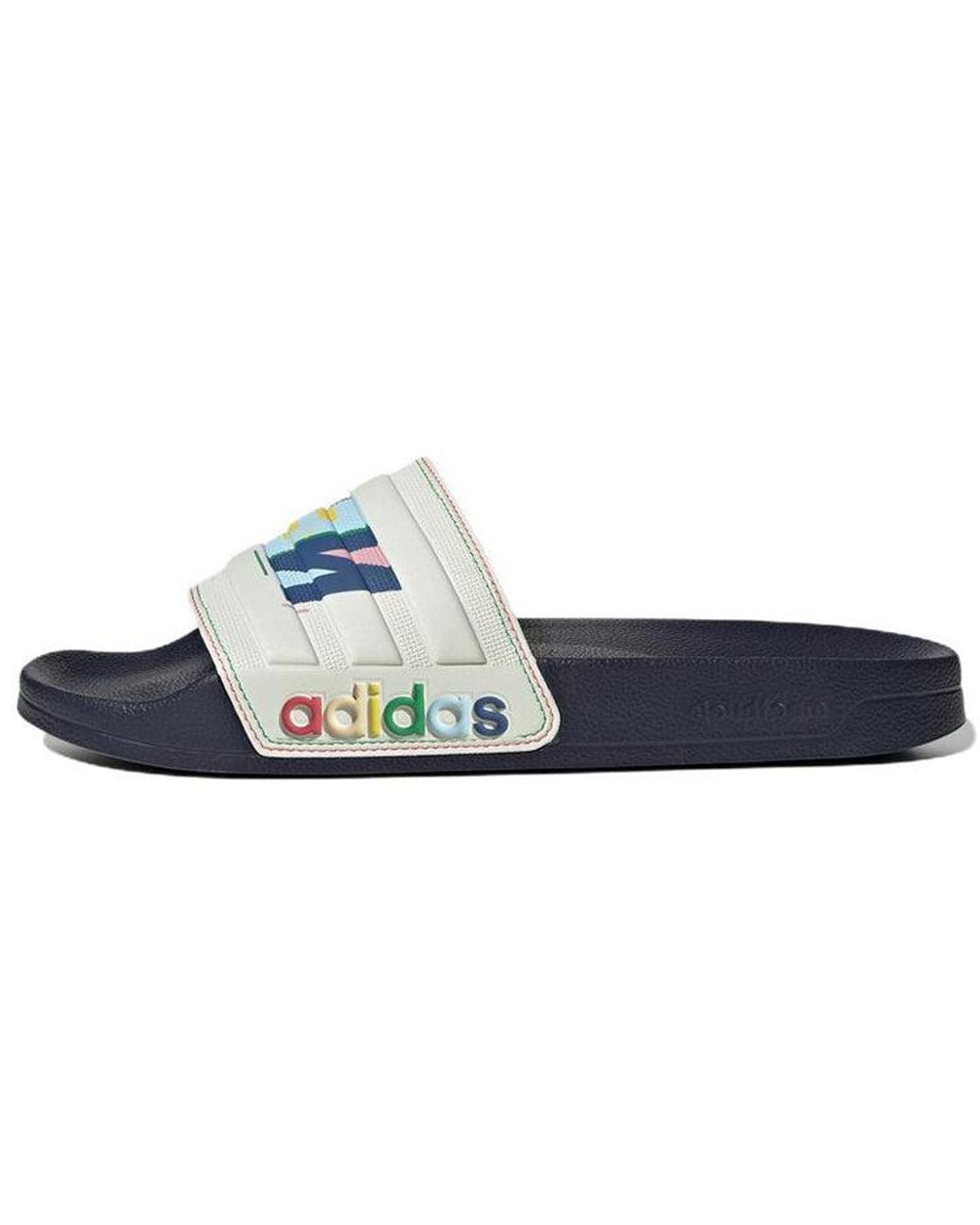 Adidas Blue Neo Adilette Shower Cozy Wear-Resistant Shoe