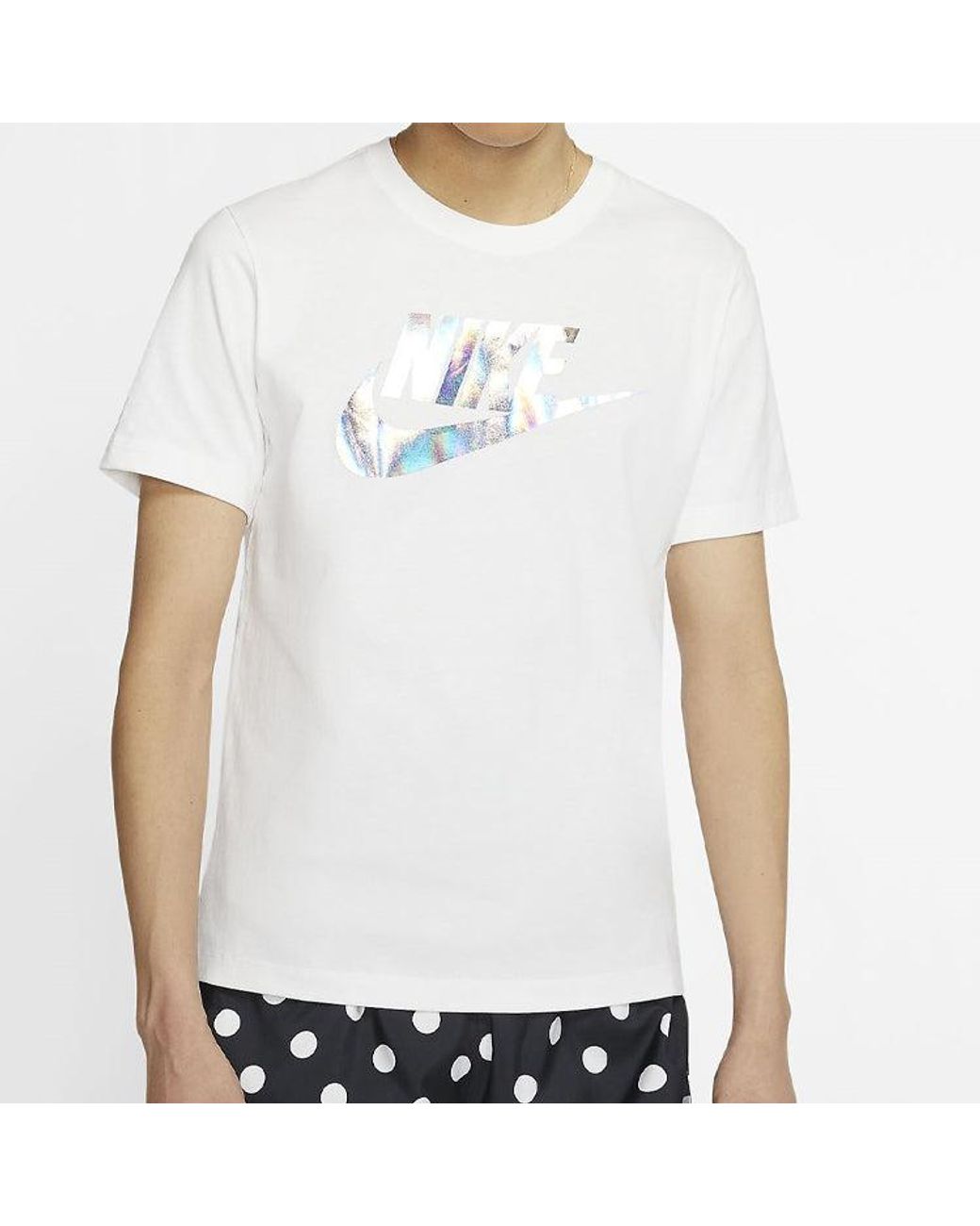 Nike White Sportswear Athleisure Casual Sports Short Sleeve for men