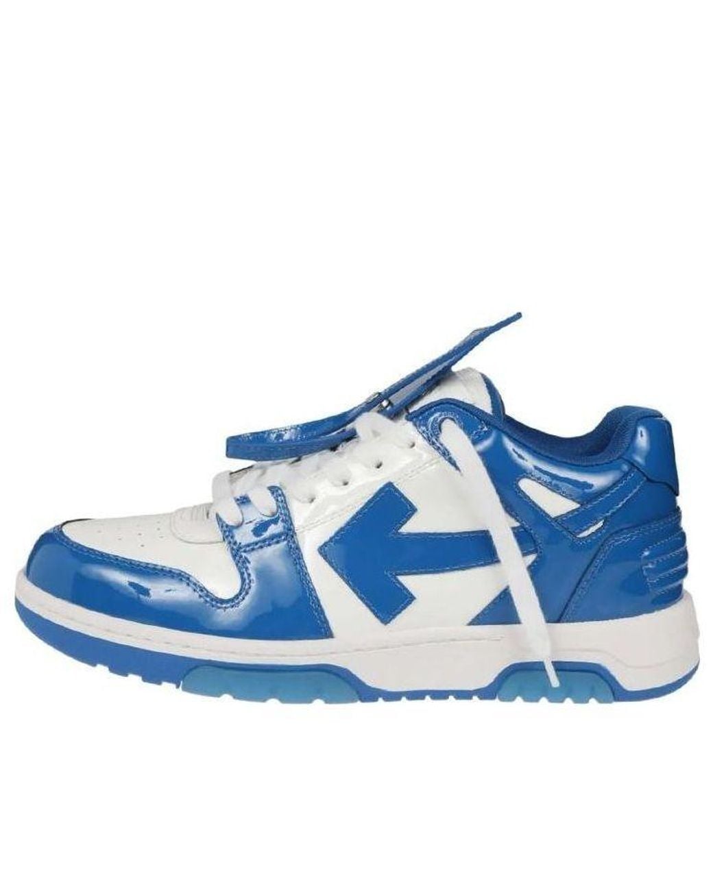Off-White c/o Virgil Abloh Blue Out Of Office Low-Top Patent Sneaker for men