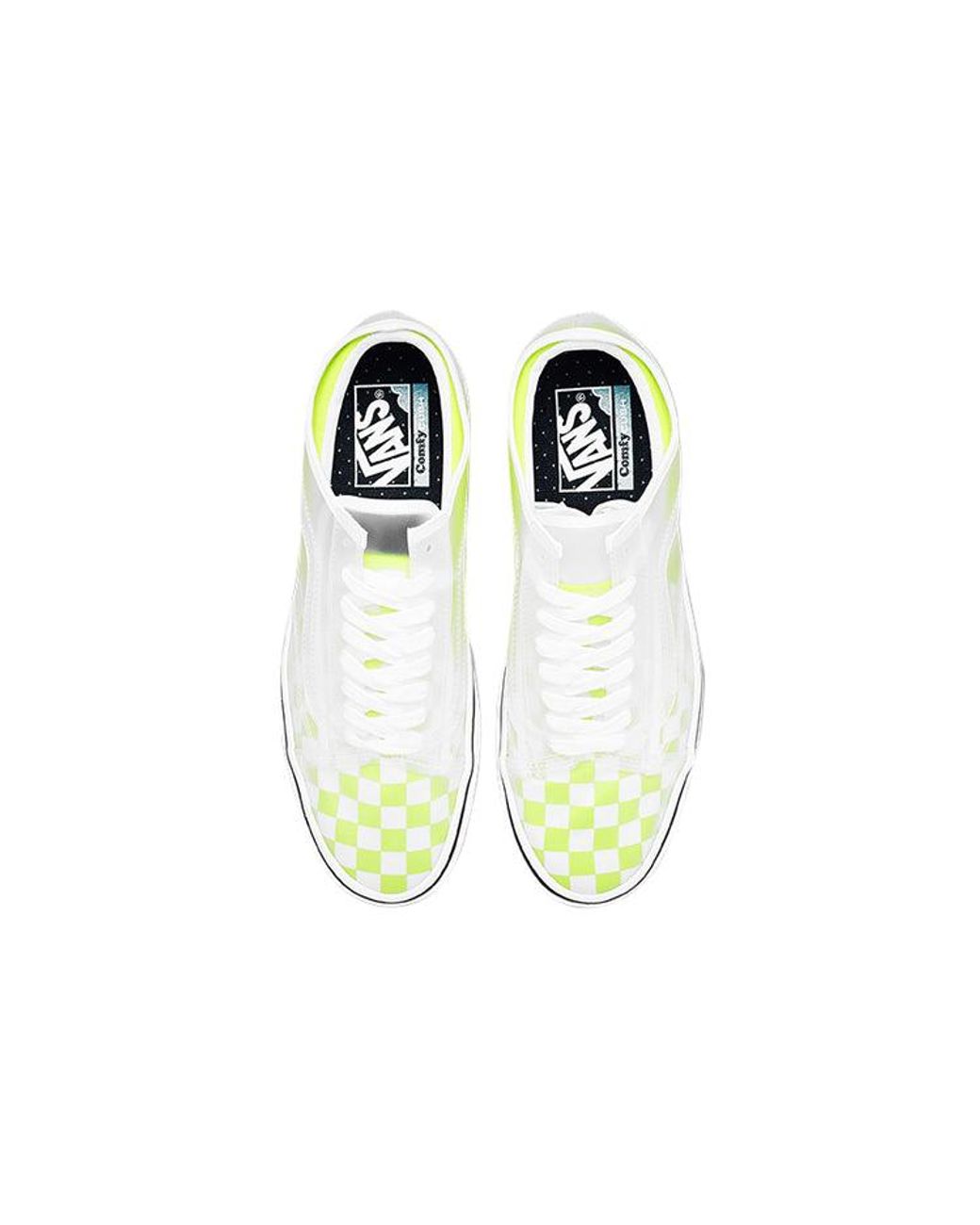 Vans Yellow Comfycush Slip-Skool 'Safety Checkerboard' for men
