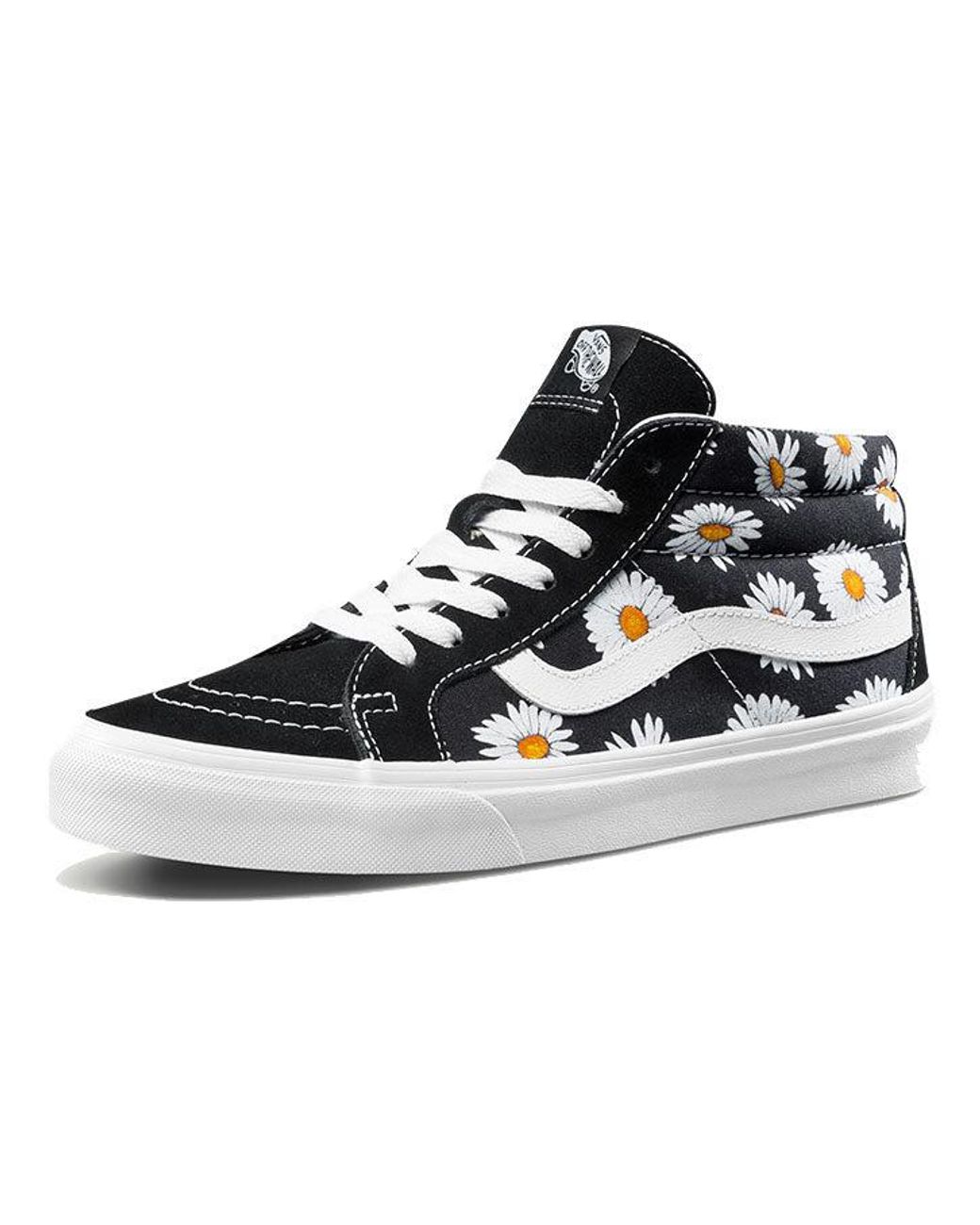 Vans Black Sk8-Mid Flower Pattern for men