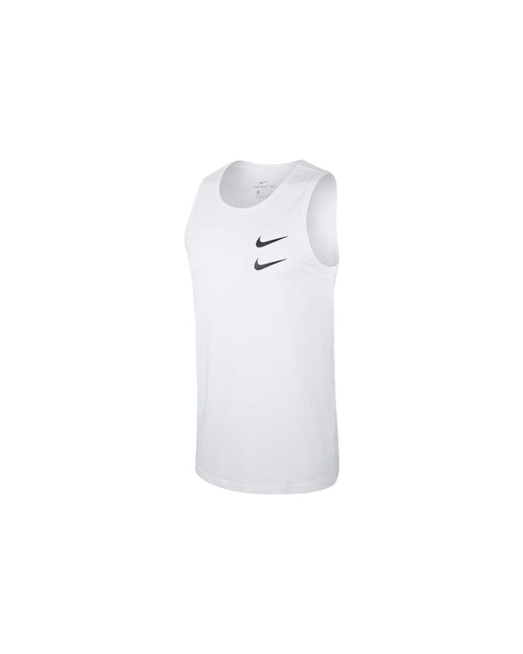 Nike White Swoosh Casual Sports Printing Breathable Vest for men