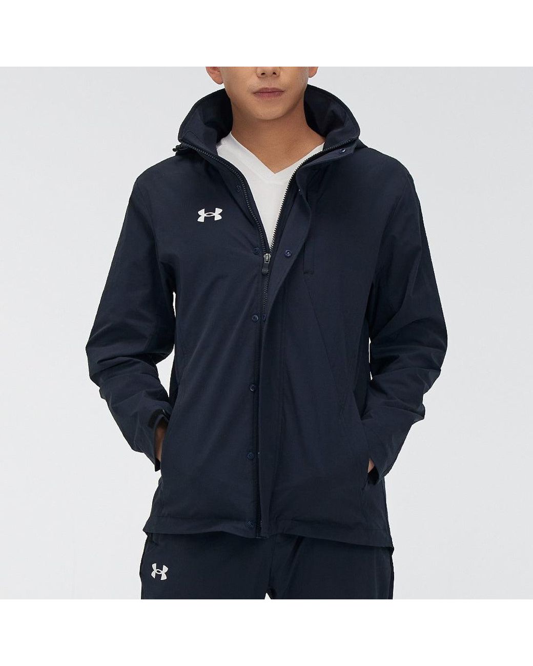 Under Armour Blue Windproof Hooded Training Jacket for men