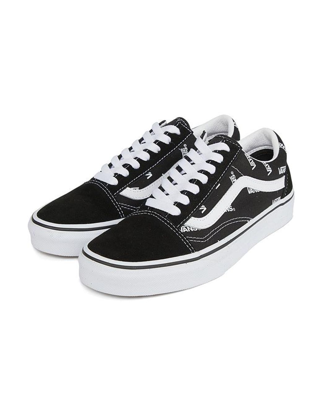 Vans Black Old Skool 'All Over Logo' for men