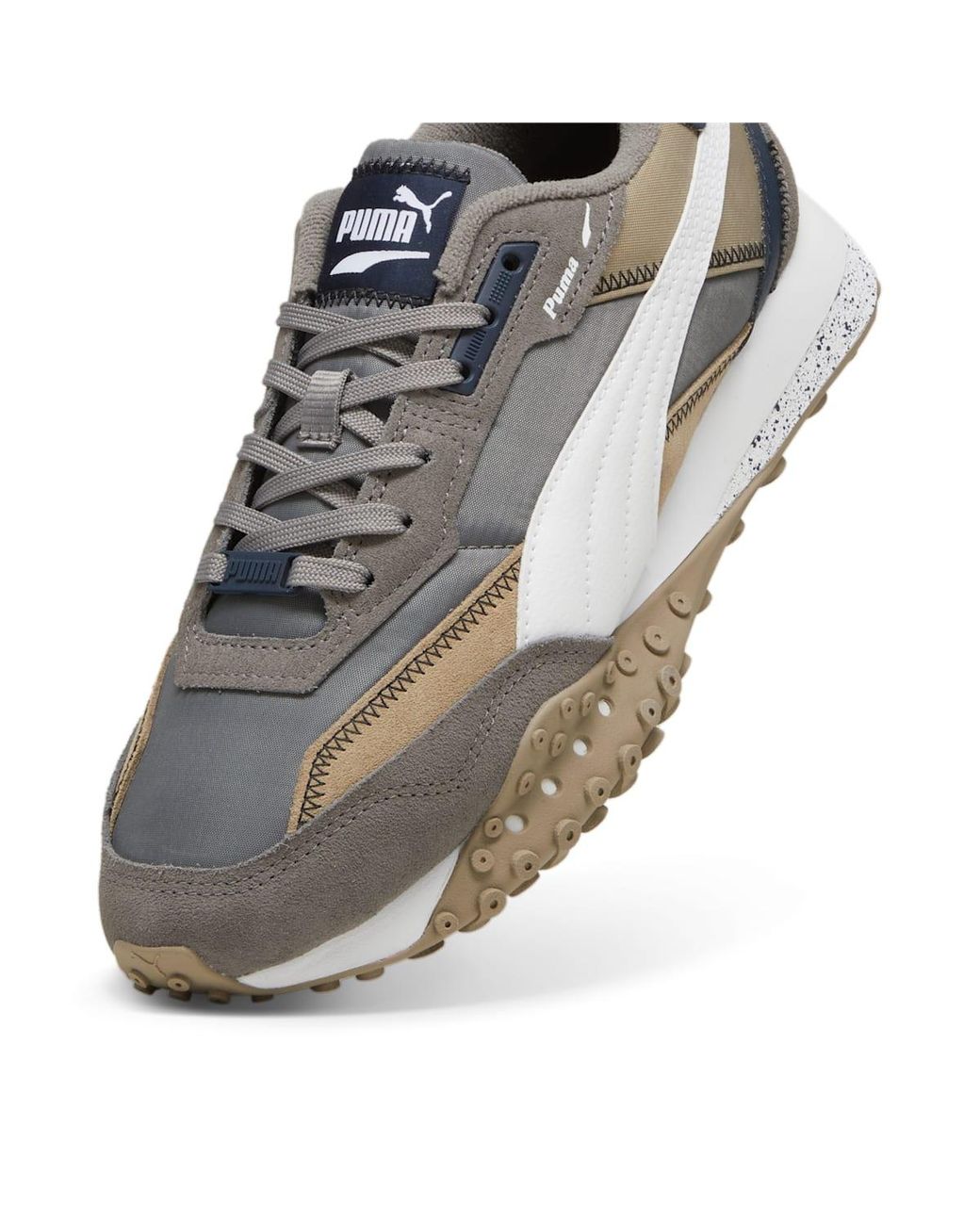 PUMA White Blktop Rider 'Cast Iron' for men