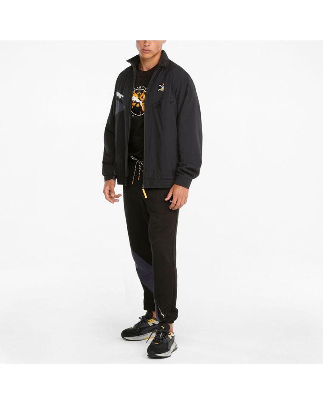 PUMA Black International Winterized Woven Jacket for men
