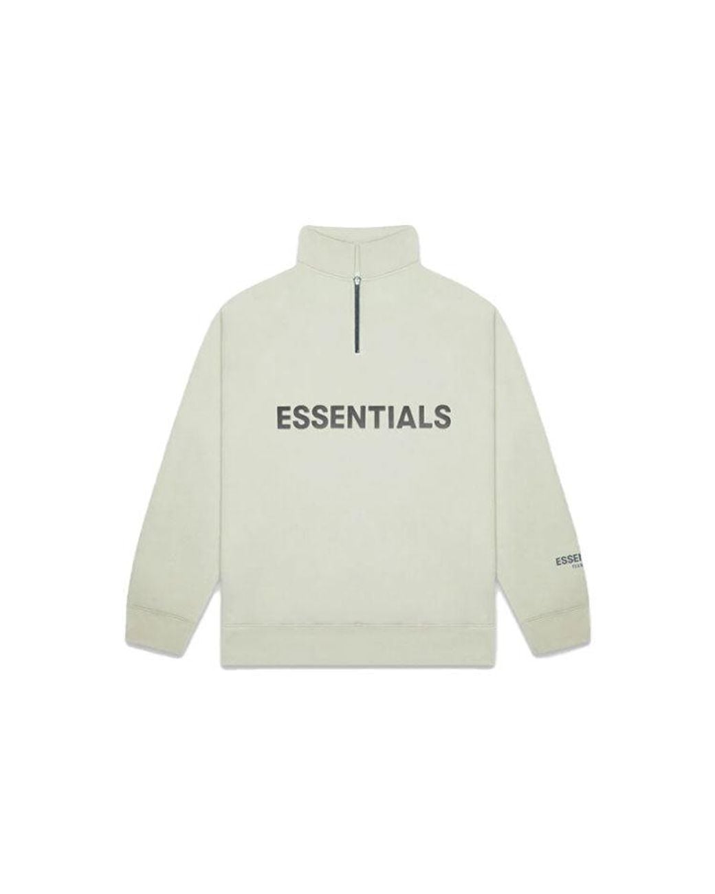 Fear Of God White Fw20 Half Zip Sweatshirt 'Sage' for men