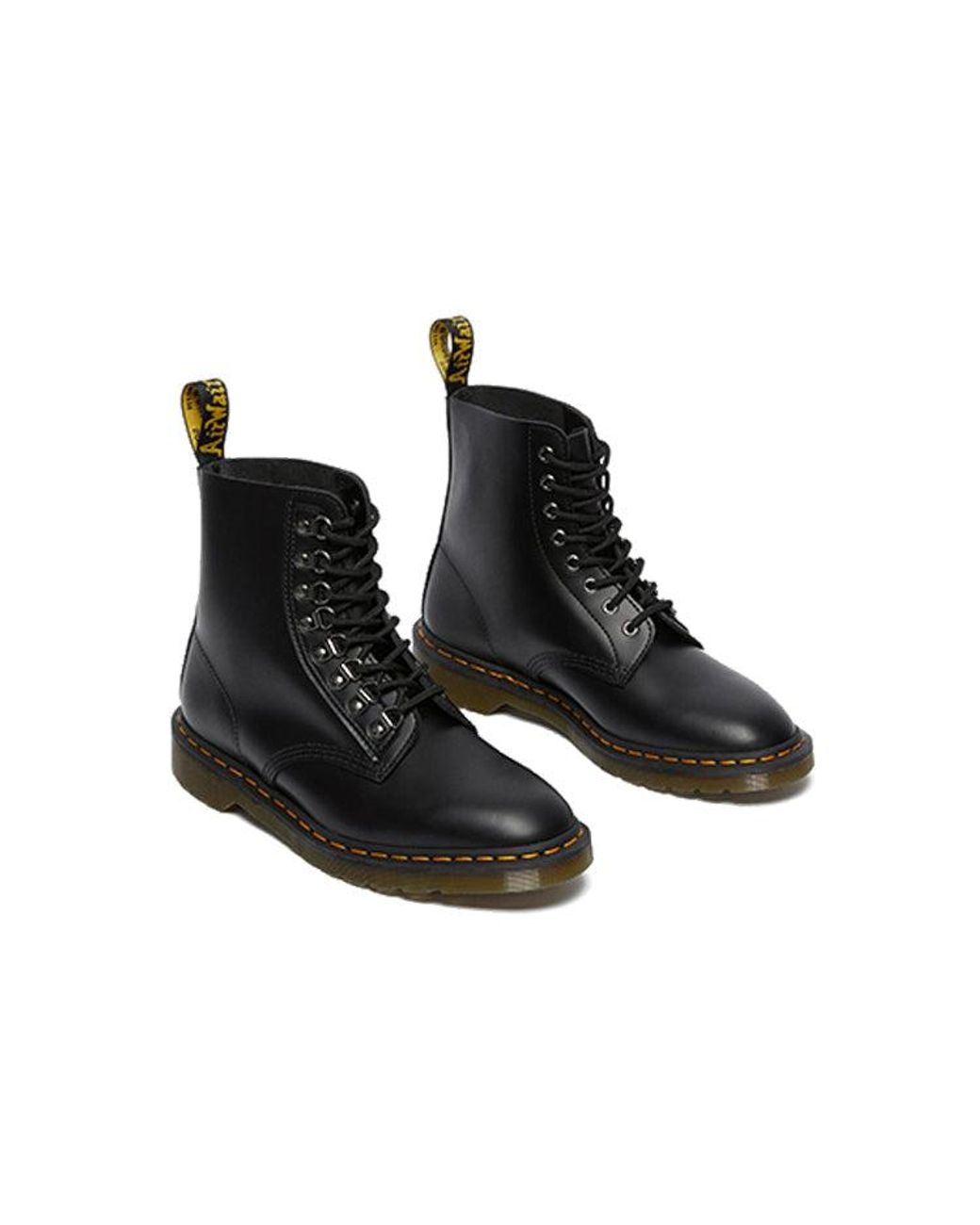 Dr. Martens Black 1460 Pascal Verso Smooth Leather Lace Up Boots