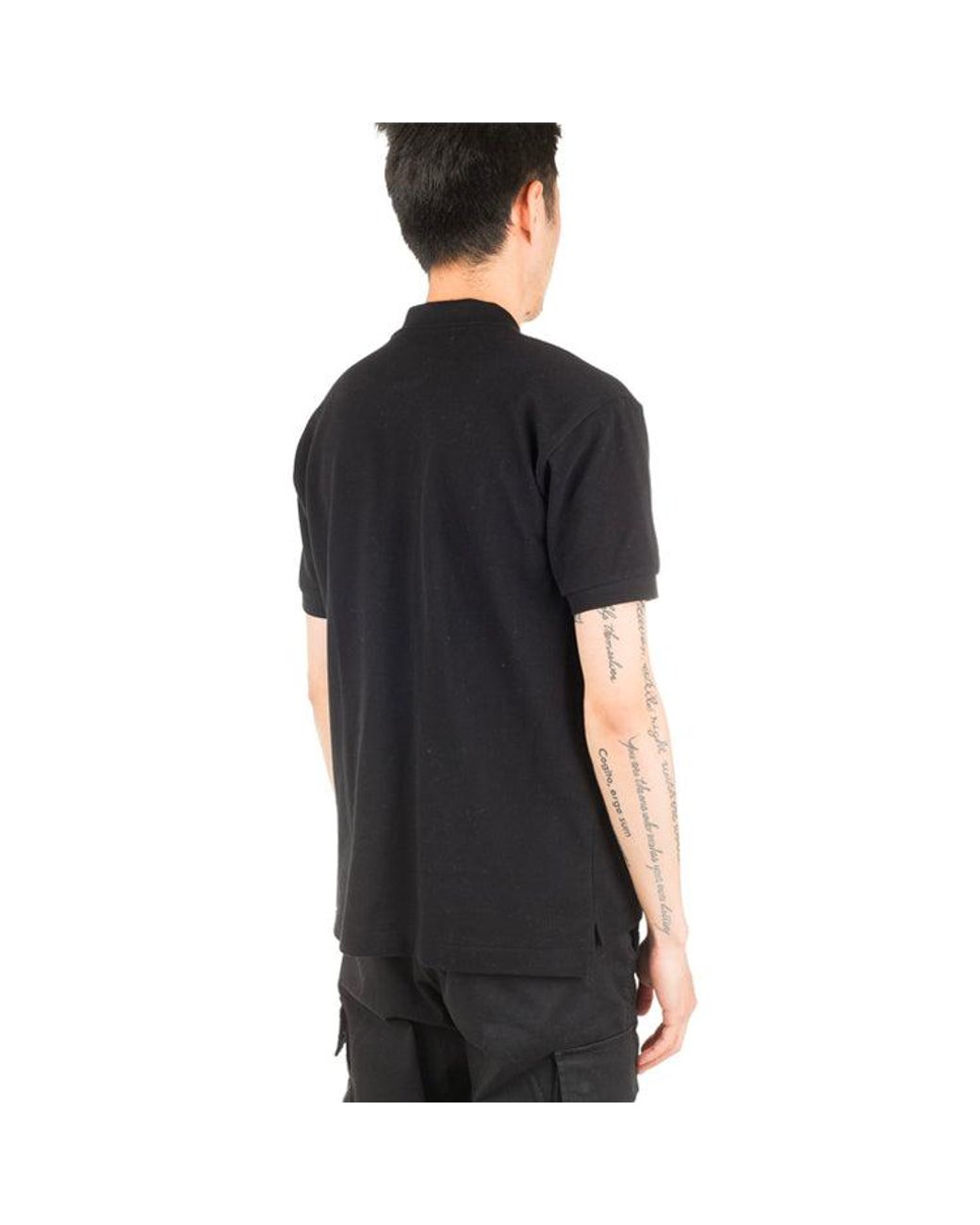 COMME DES GARÇONS PLAY Black Polo Emblem for men