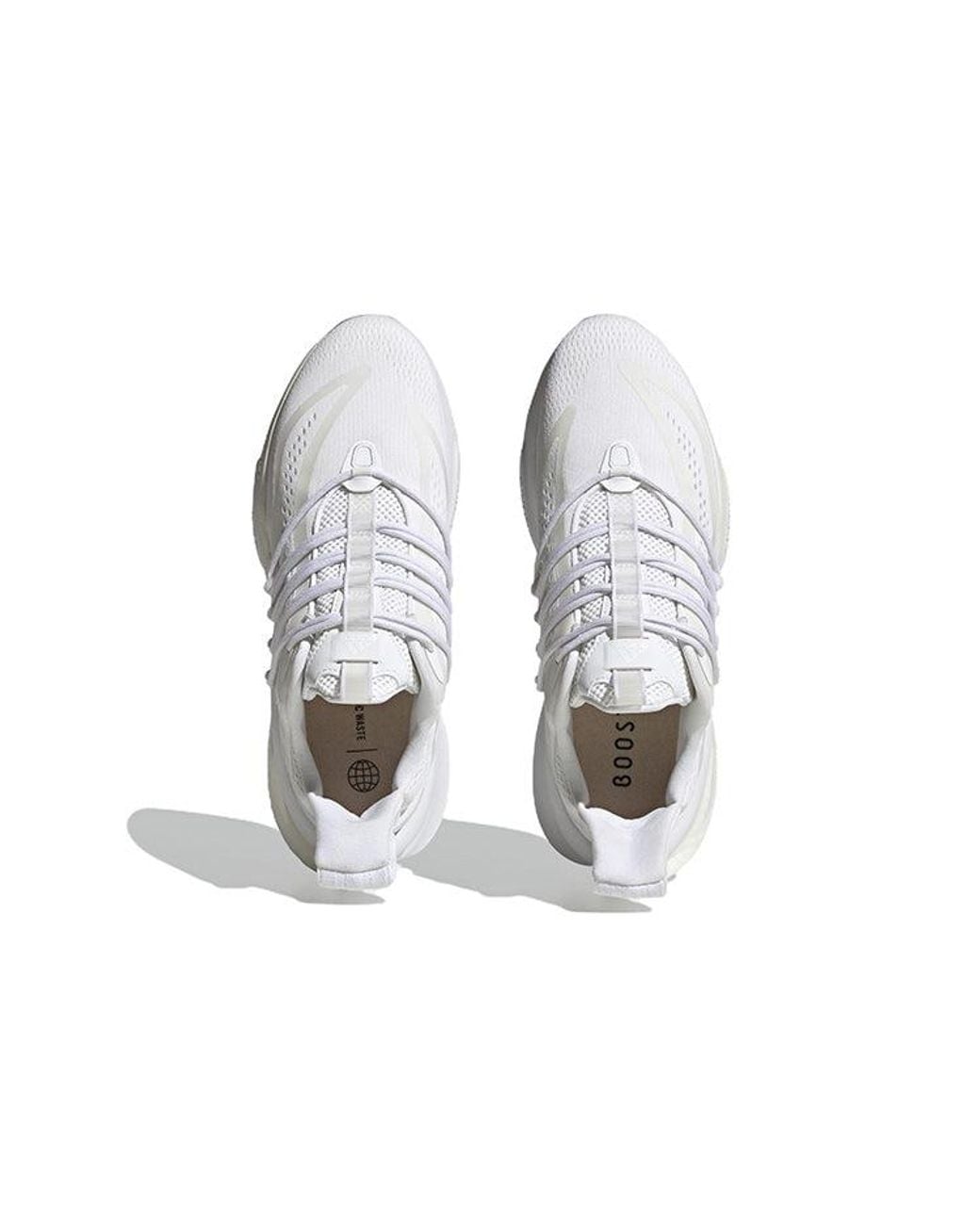 Adidas White Alphaboost V1 'Triple' for men