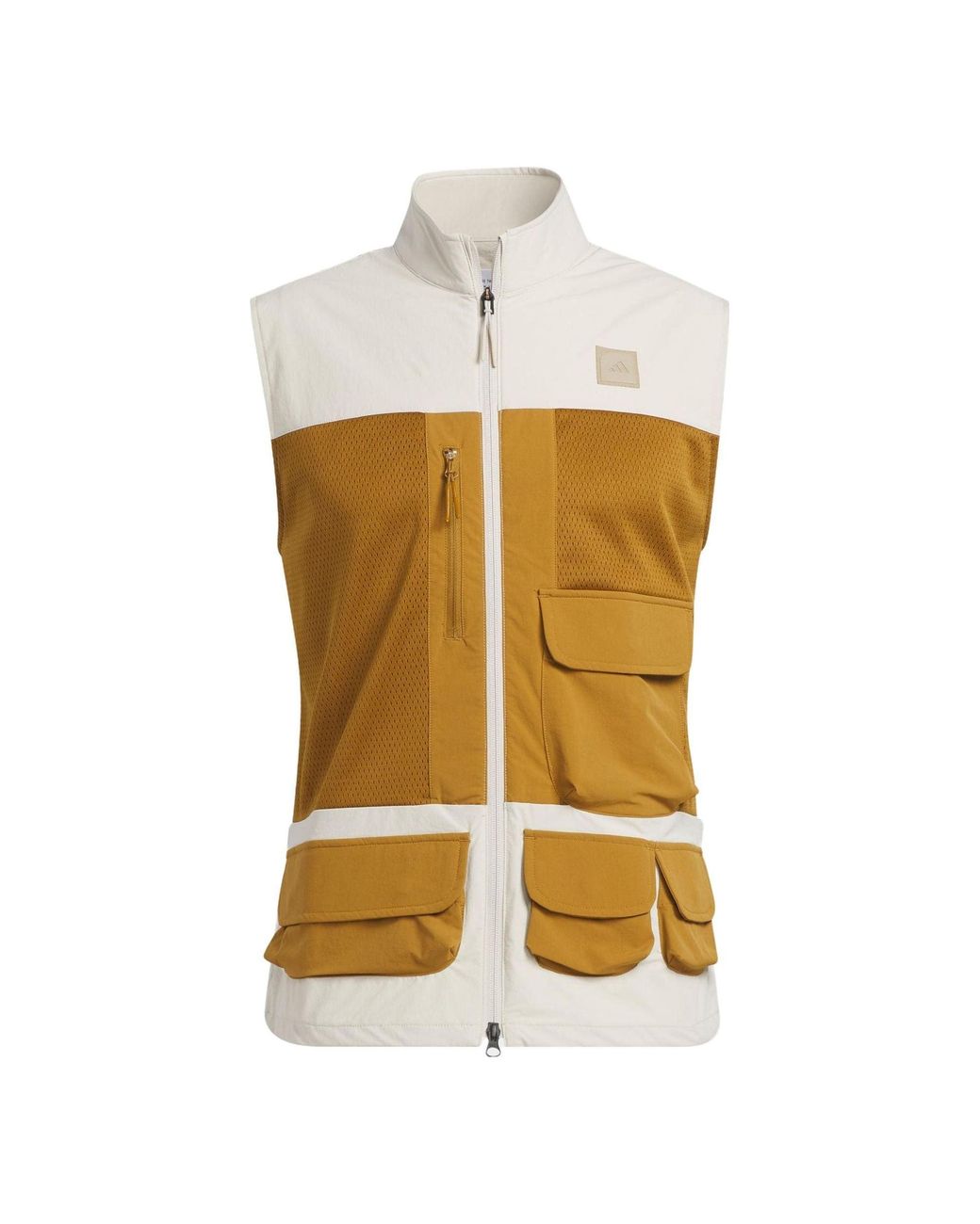 Adidas Natural Adicross Full-Zip Golf Vest for men