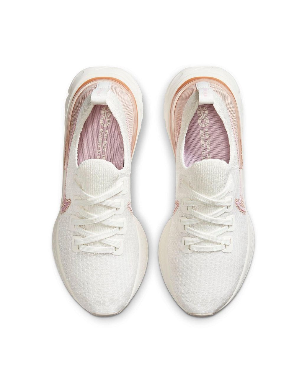 Nike White (Wmns) React Infinity Run Flyknit 'Sail Metallic Copper'