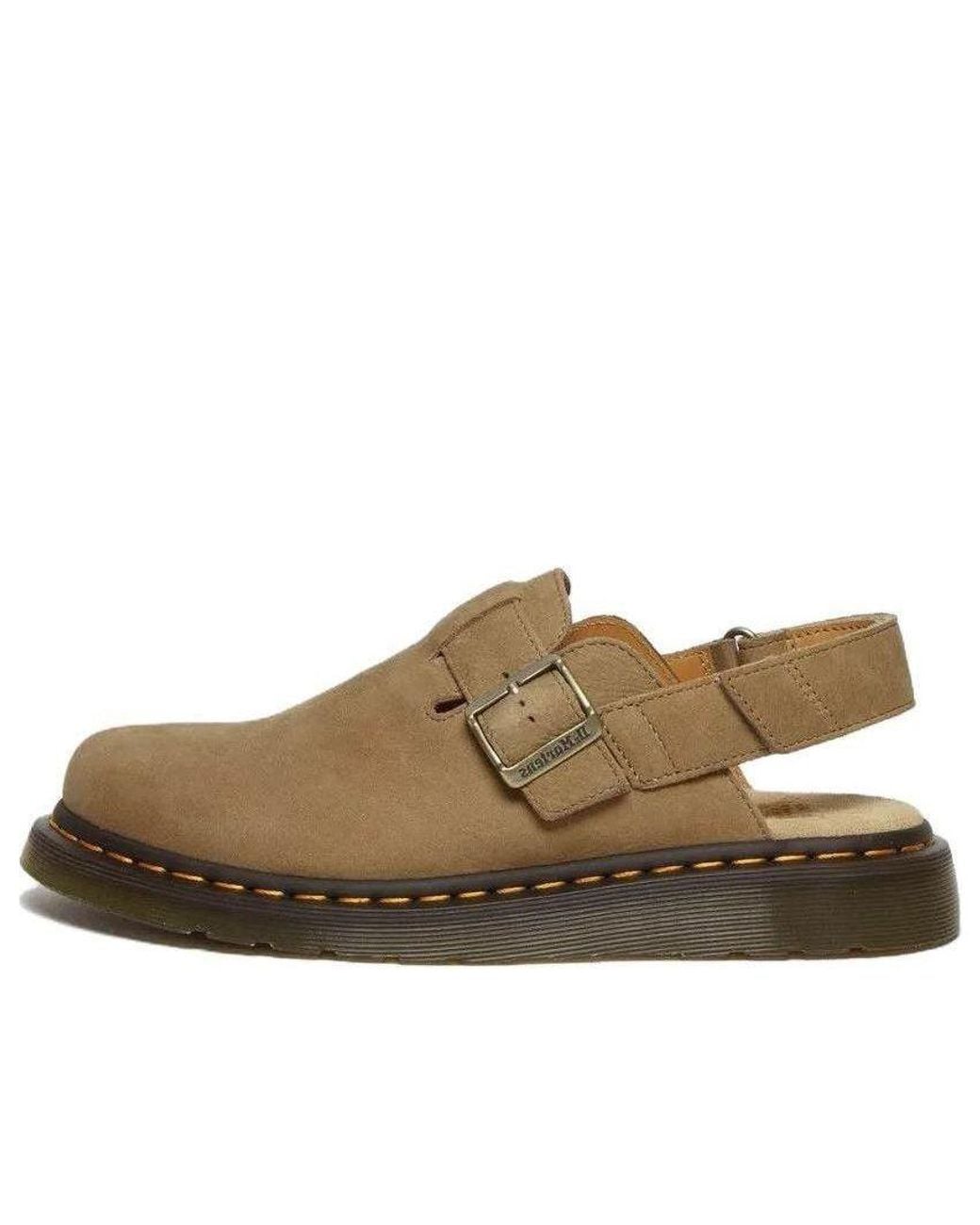 Dr. Martens Brown Jorge Ii Tumbled Nubuck Leather Slingback Mules for men