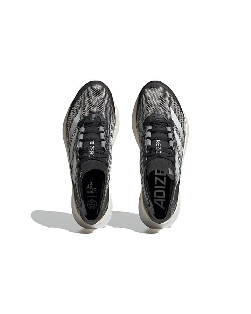 Adidas Black Adizero Boston 12 'Carbon' for men