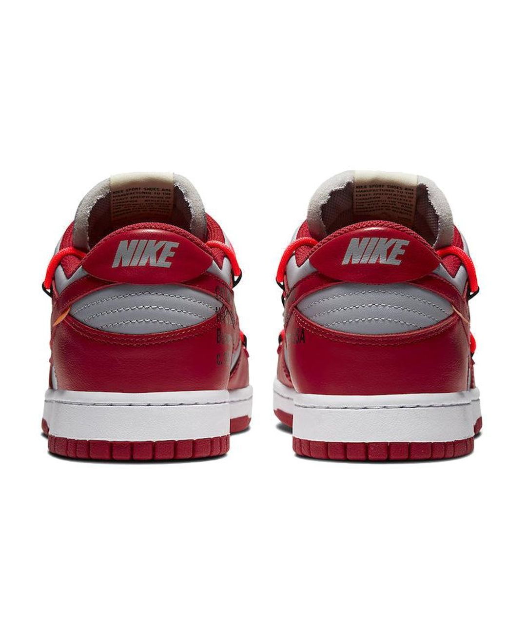 Nike Red X Off- Dunk Low 'University' for men