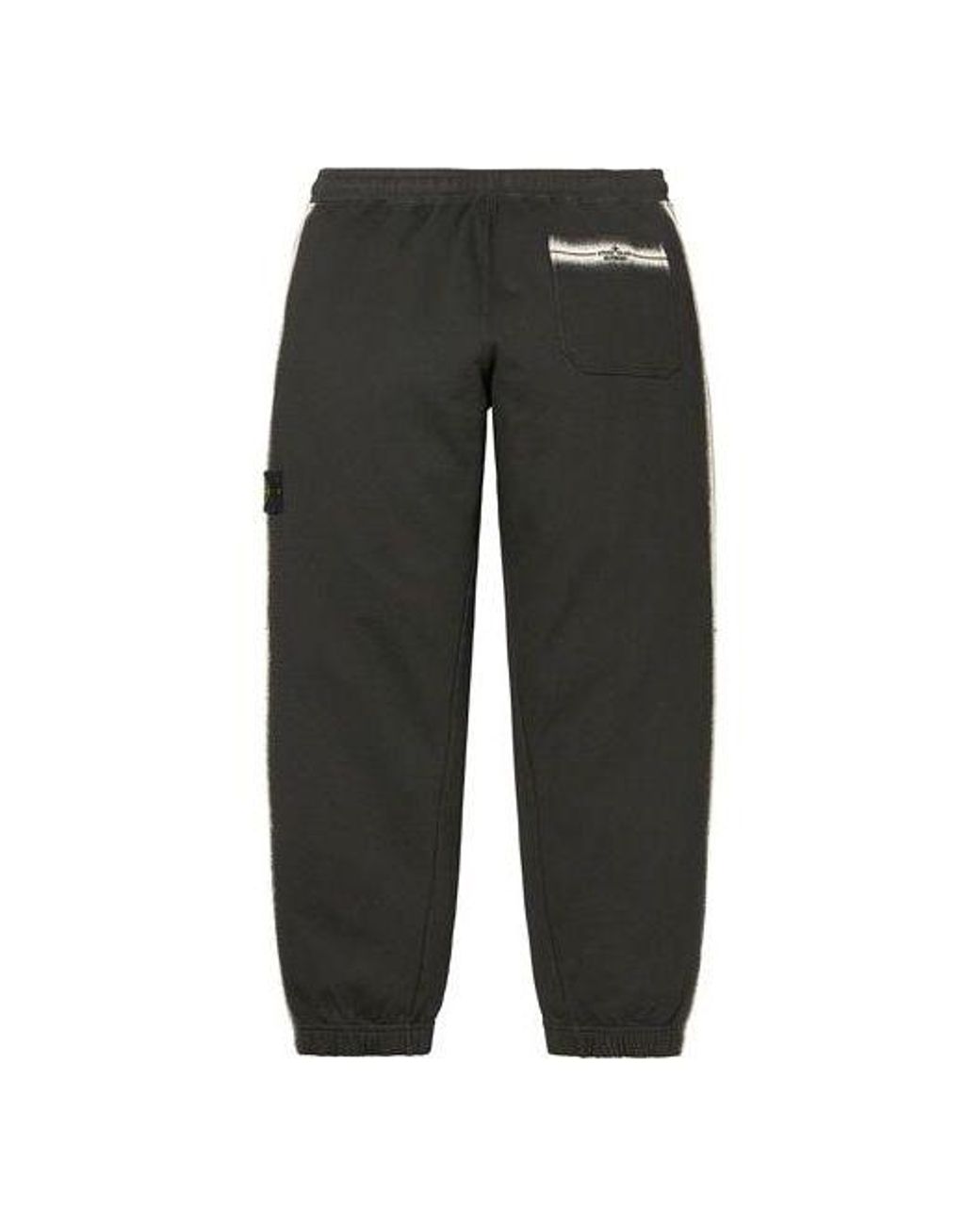 Supreme Gray X Stone Island Stripe Sweatpants for men