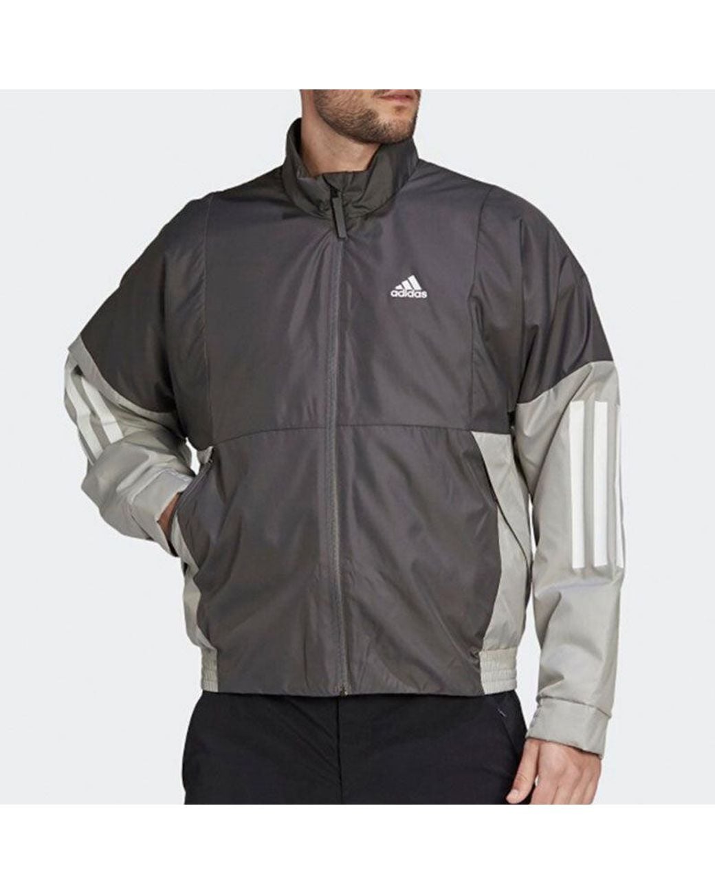 Adidas Gray Bts Light Jack Windbreak Jacket for men