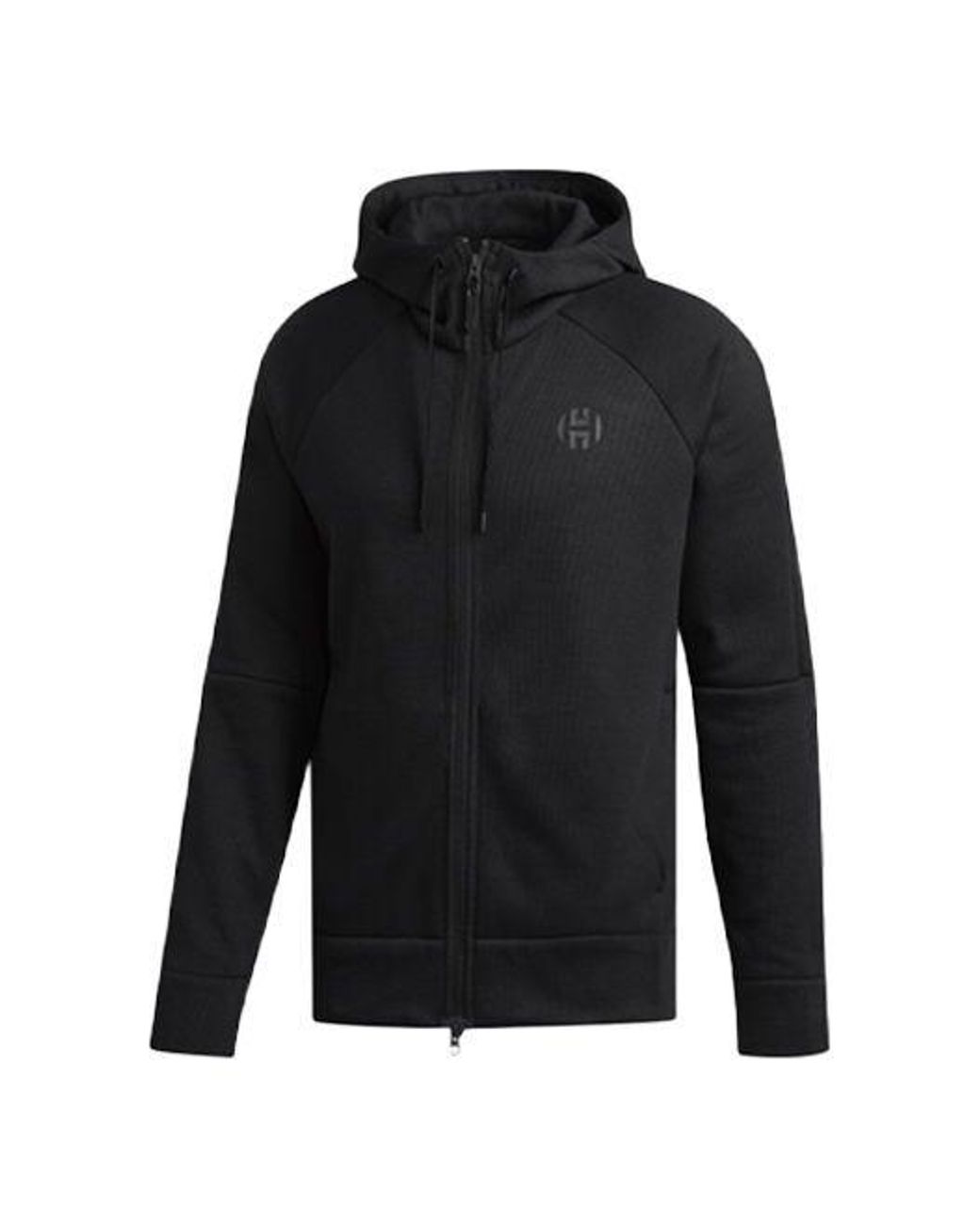 Adidas Black Hrdn Cml Shter Basketball Sports Hooded Jacket for men