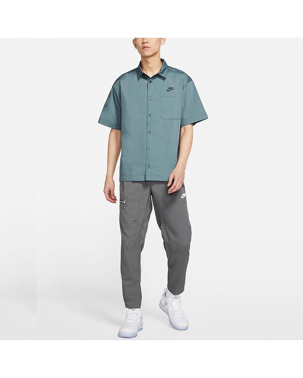 Nike Blue Thin And Light Loose Sports Short Sleeve Shirt for men