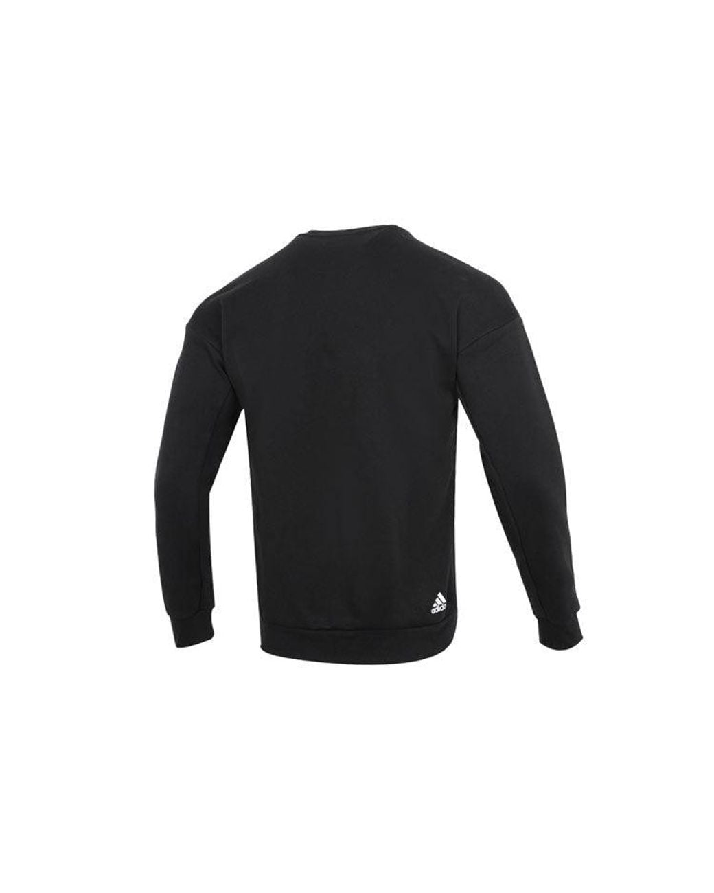 Adidas Black Th Mh Crew Logo Athleisure Casual Sports Round Neck for men